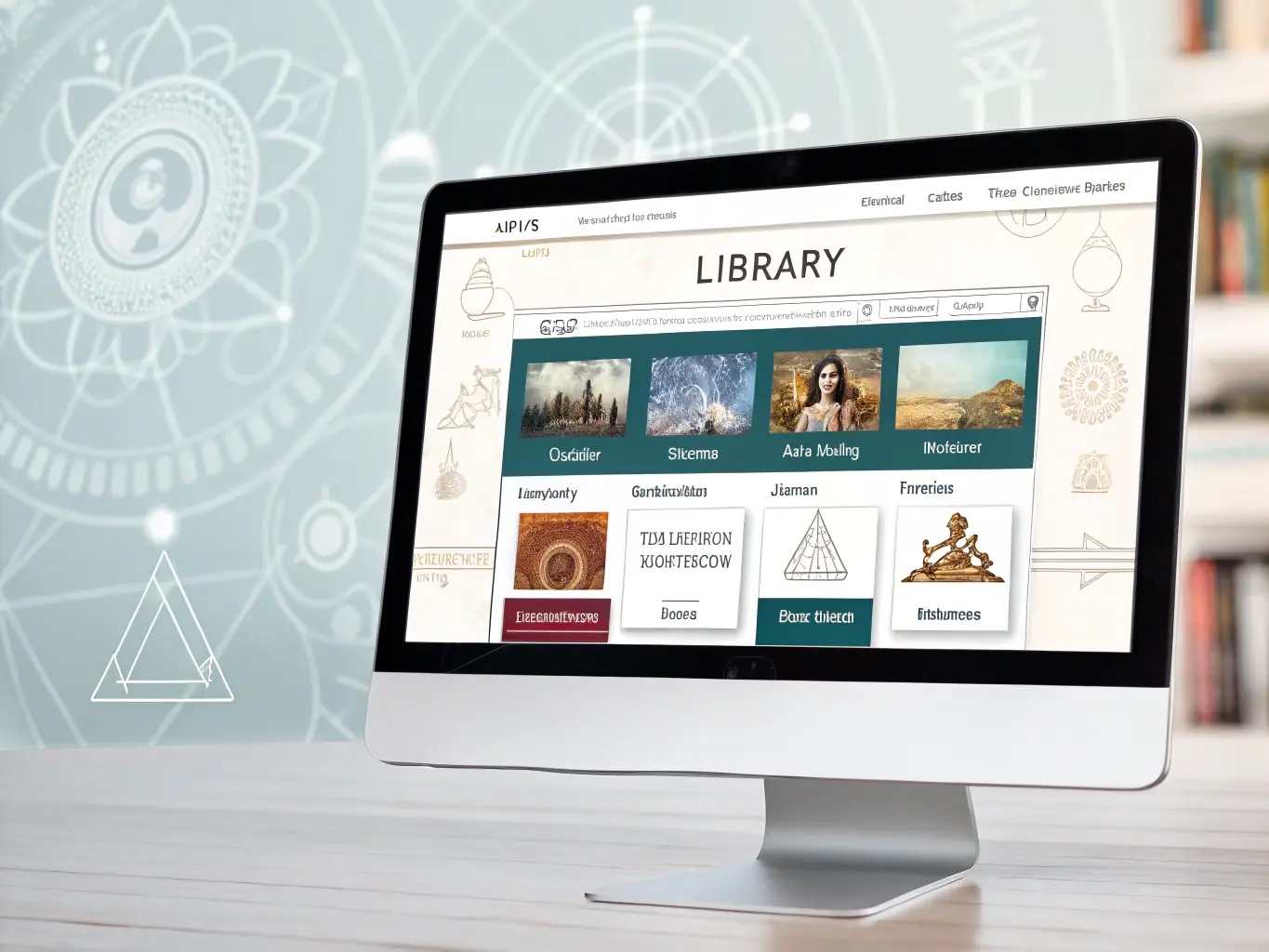 A conceptual image representing a blend of philosophical texts and modern technology, symbolizing Shant Samgochian's unique approach to personal growth and clarity.