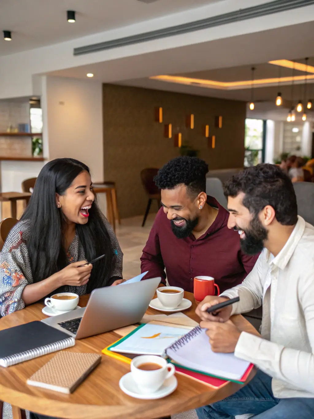 A group of diverse individuals engaged in a thoughtful discussion in a cozy, well-lit room, fostering a sense of community and shared learning.