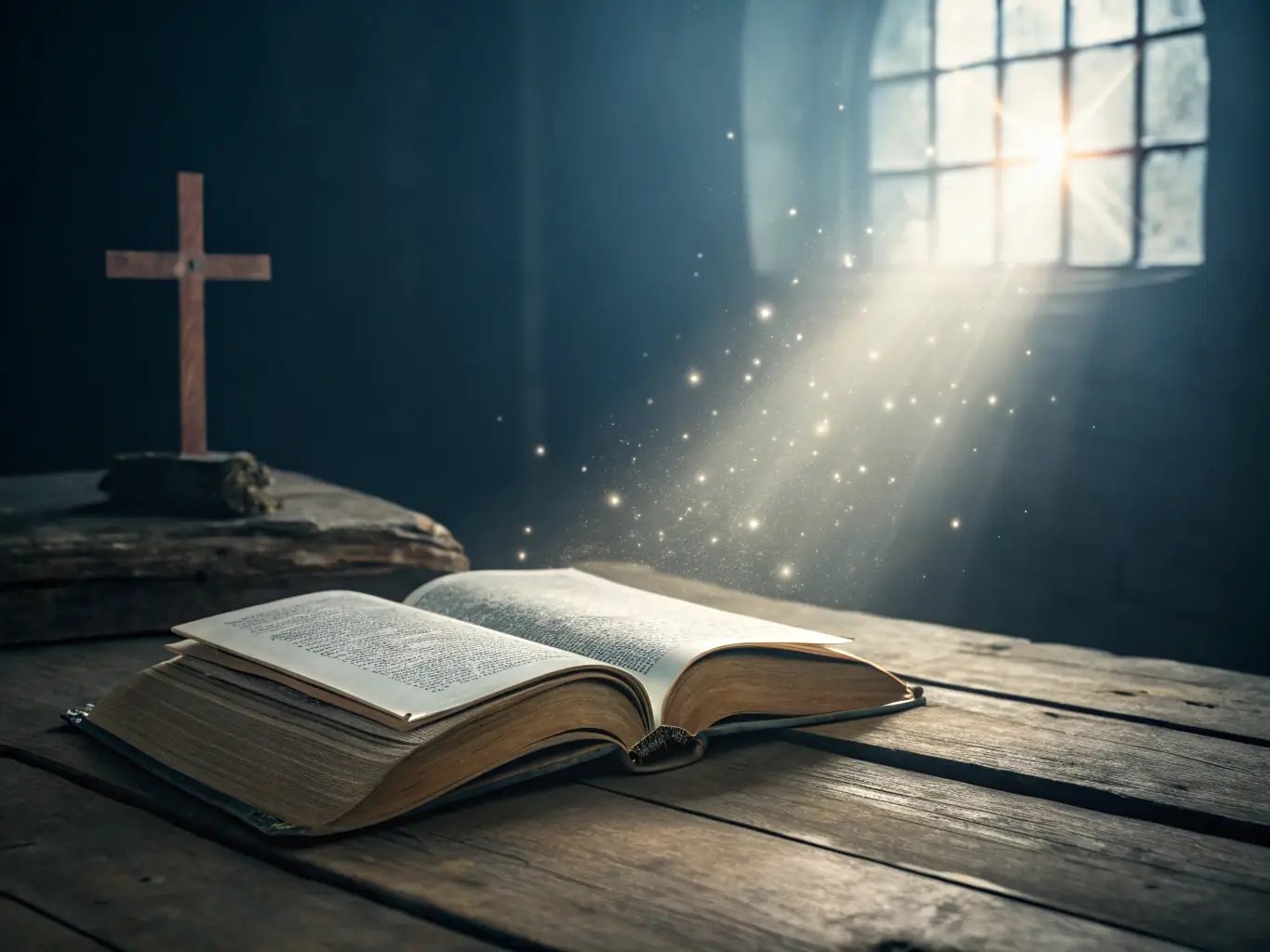 A minimalist image representing an e-book with a cross subtly incorporated into the design, symbolizing the Christian themes and values explored within. The color palette should be calming and inviting.